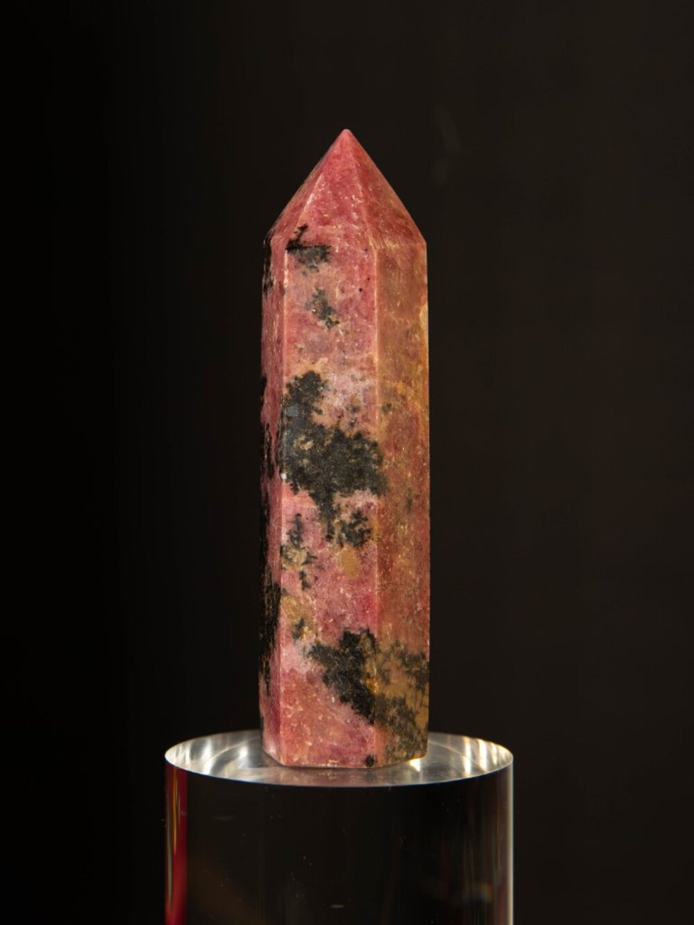 Natural Rhodonite Crystal Tower Point 3.5” - Picture 8 of 9